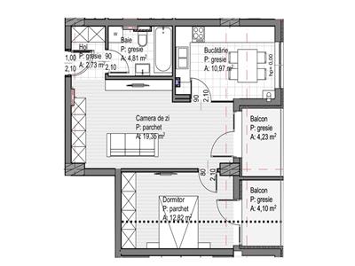 Apartament 2 camere|51 mp|garaj|finisat|Sopor|Iulius Mall