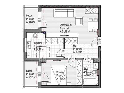 Apartament 2 camere|56 mp|garaj|finisat|Sopor|Iulius Mall