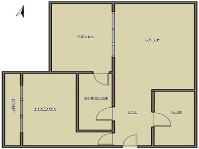 Apartament spatios cu 2 camere, etaj 3, 72 mp, Central, NTT Data