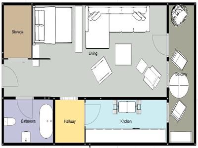 Apartament 1 camera, 44mp+balcon, finisat, mobilat, parcare, Buna Ziua